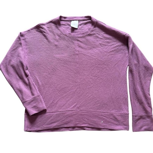 Freely Tops - Purple striped long sleeve sweater #stripes #longsleeve #freely